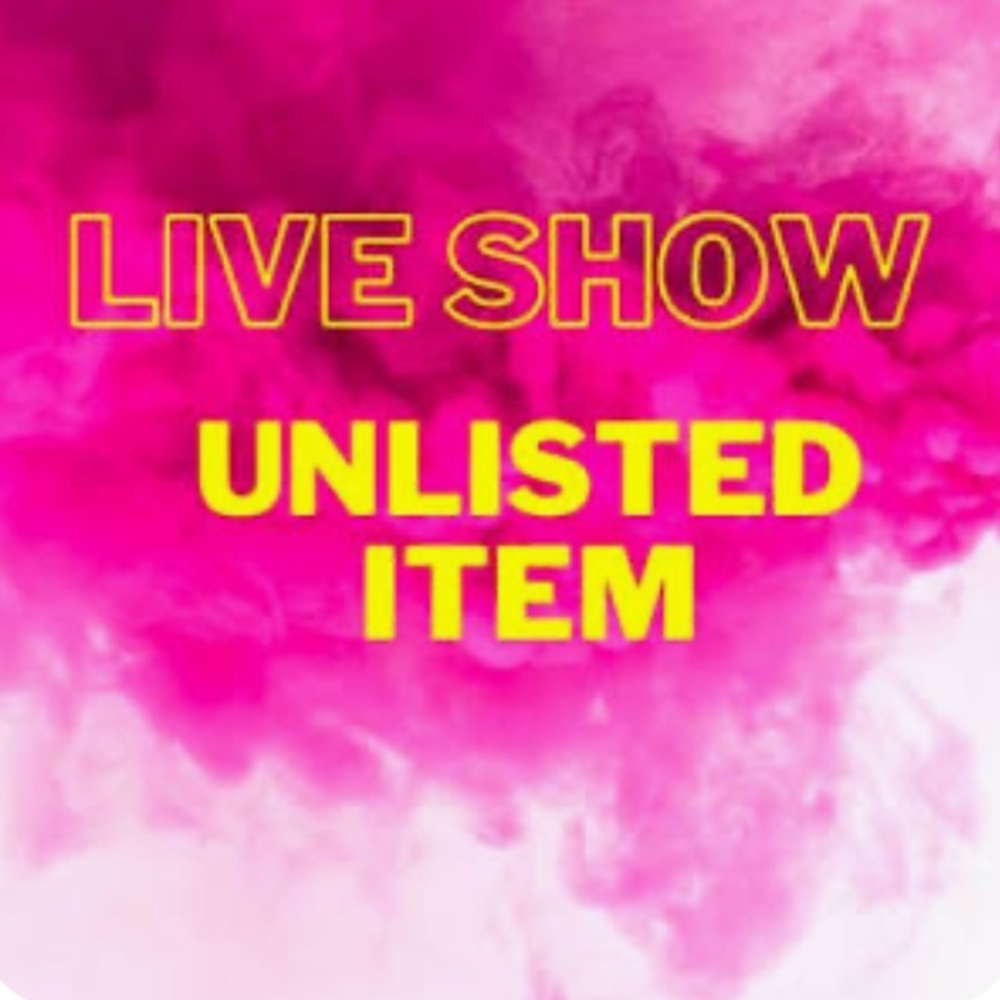 Please Follow & like my listing to be notified when I go live